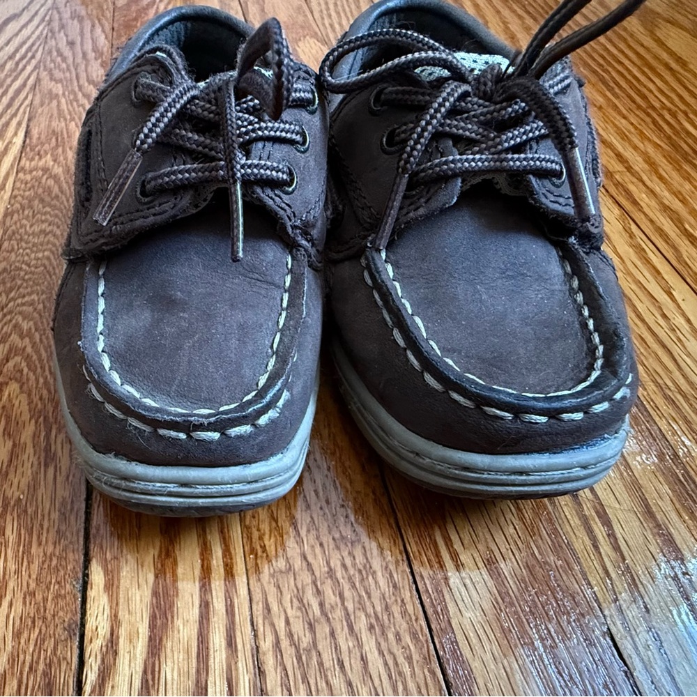 Sperry Topsider Brown Kids Boat Shoes size 8.5